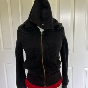 New never worn Dark Grey Juicy couture hooded zip up no tags